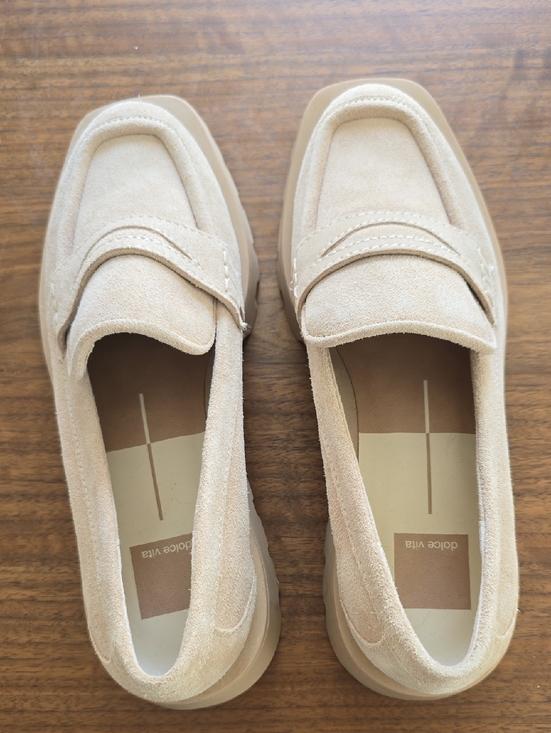 Dolce Vita Shoes - Dolce Vita Taupe Suede Penny Loafers